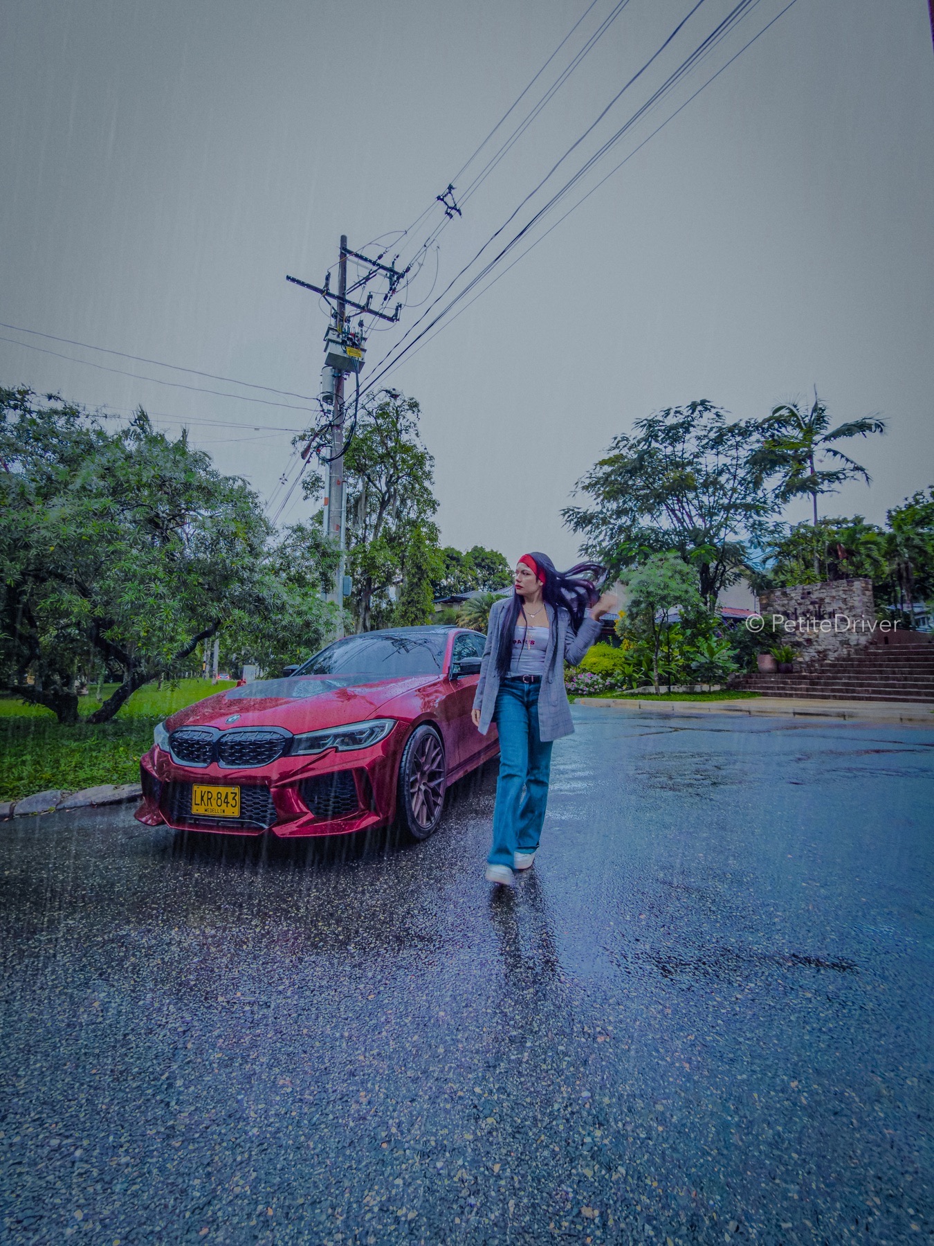 Bajo la lluvia en Medellín