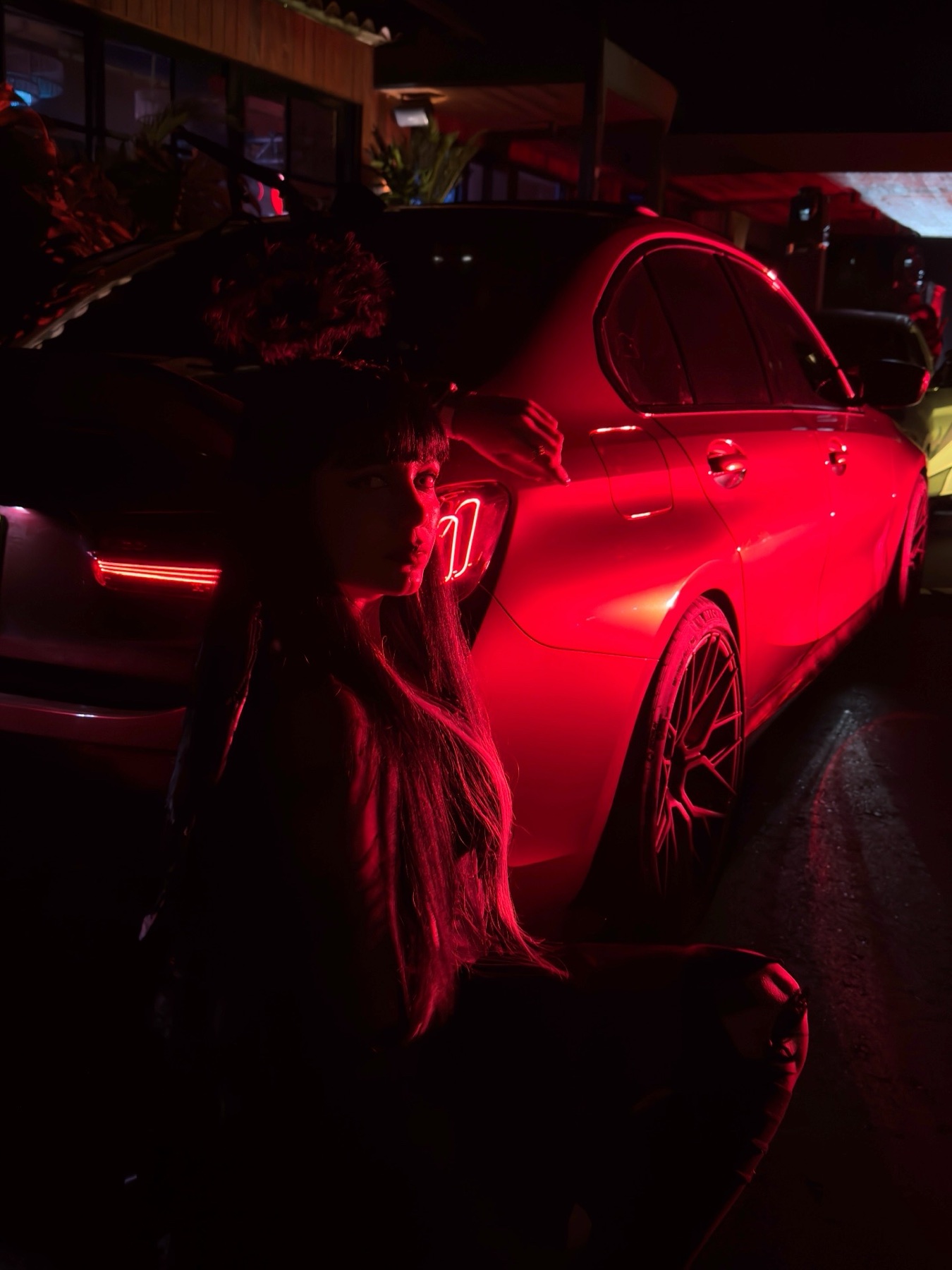Luces rojas & noche en Medellín